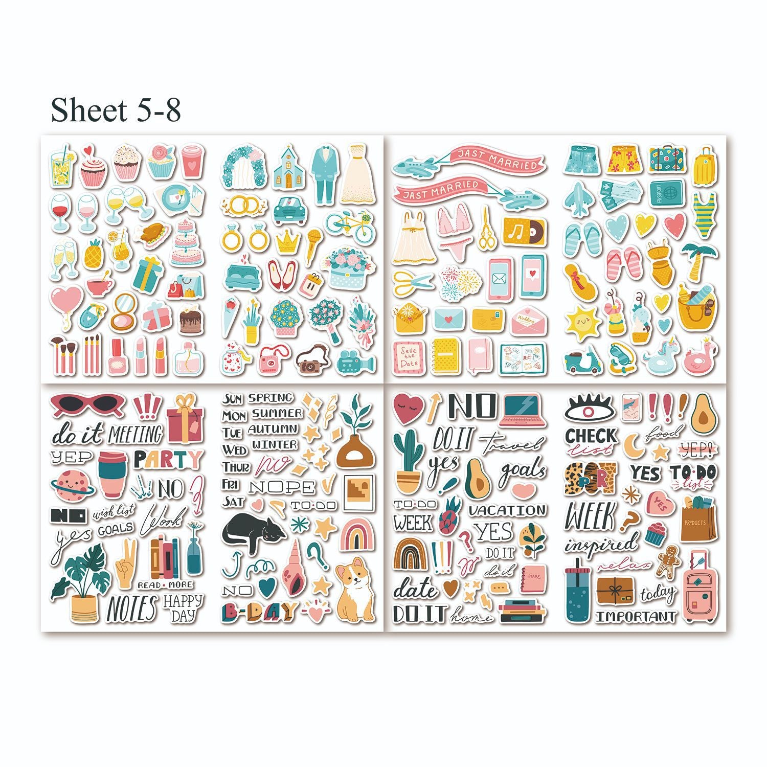 Creativ'Sheets™ - Feuille A4 de stickers Scrapbooking - 1000-Cadeaux