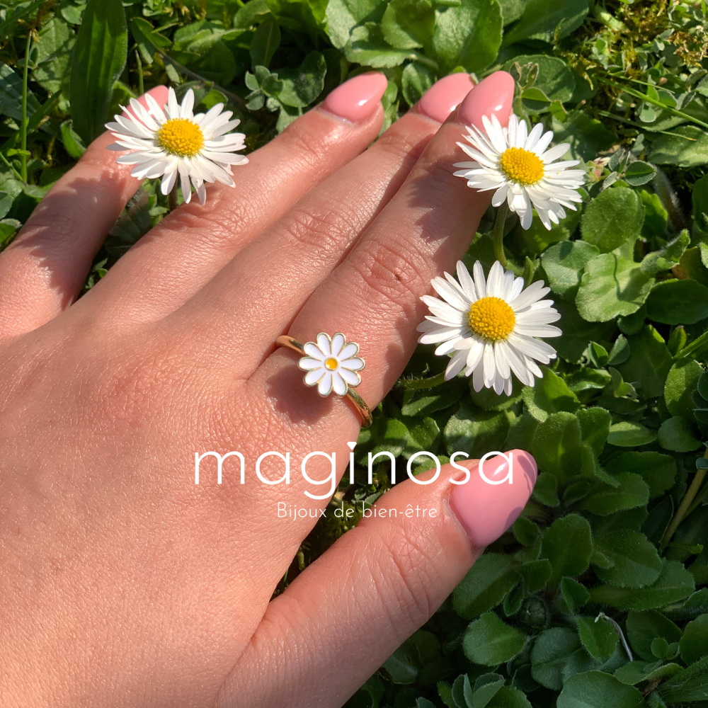 Bague d'Anxiété Ajustable - MARGUERITE - 1000-Cadeaux